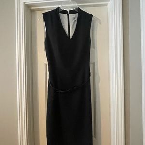 Kasper Sleeveless Column Dress with Belt
